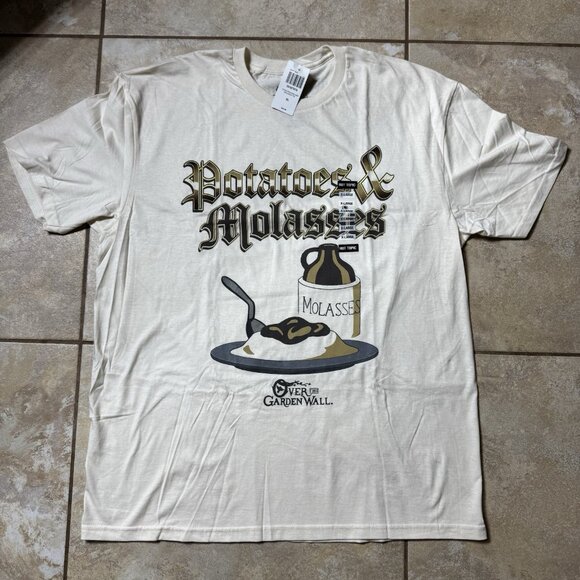 Over The Garden Wall Potatoes & Molasses T-Shirt X-LARGE New With Tags - Picture 1 of 5